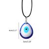 Trendy Blue Eye Necklace Eye Catching Resin Charm Necklace Pendant Necklace