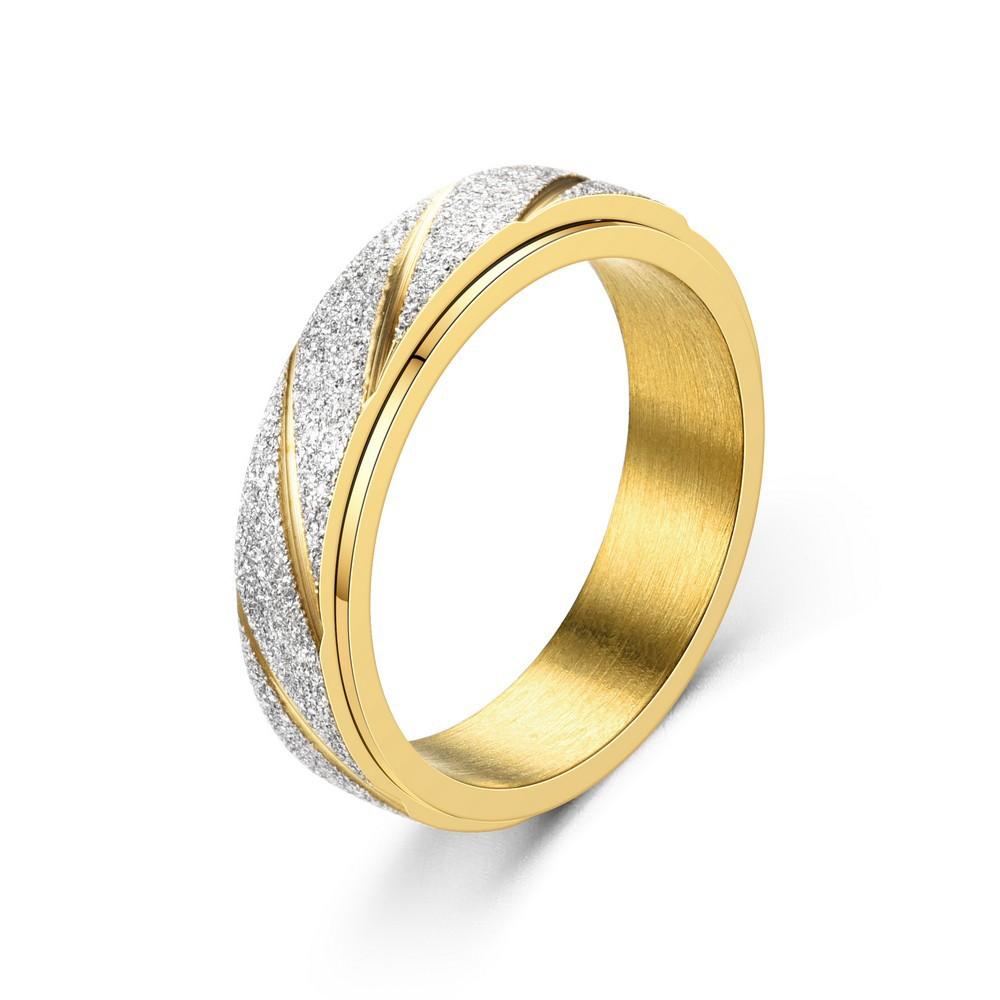 Hot Selling Trendy Stainless Steel New Color Frosted Rings For Women Men Zircon Accessories Wholesale Dropshipping Size 6-11