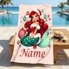 Custom Name Frozen Friends Stylish Digital Printing Beach Towel Quick‑Drying Absorbent Blanket for Beach Pool Gym Travel