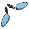 Motorcycle Bar End Mirrors Aluminium Alloy Blue Lenses 360 Degree Adjustable Anti Glare Rearview
