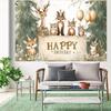 2D Forest Animal Photography Backdrop for Baby Shower Birthday Party