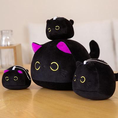 Soft and Cute Black Kitten Pillow Plush - Perfect Gift for Girls' Birthdays