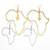 11CM/7CM Heart African Map Big Earrings Exaggerate Larger Earring Africa Traditional Ethnic Hyperbole Bigger Jewelry #158421