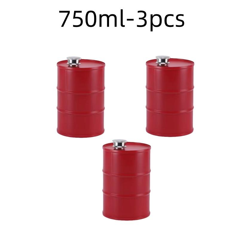 1Pc 25oz Water Bottle Drums Whisky  Portable Stainless Steel Hip Flask