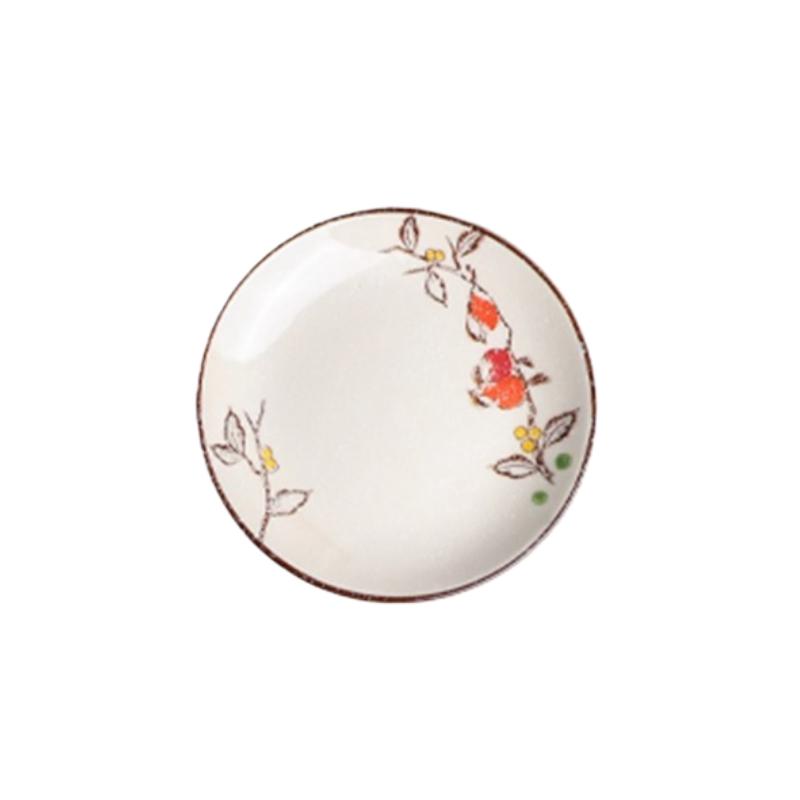 BEPAN 1PC Ceramic Plate Retro Japanese Sushi Plate Household Tableware Small Dessert Cake Dessert Artistic Sense