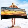 Beach Towels Retro Autumn Spring Birds Soft Towel Multipurpose Bathroom Beach Towel Oversized Beach Blanket Sand Free Towel