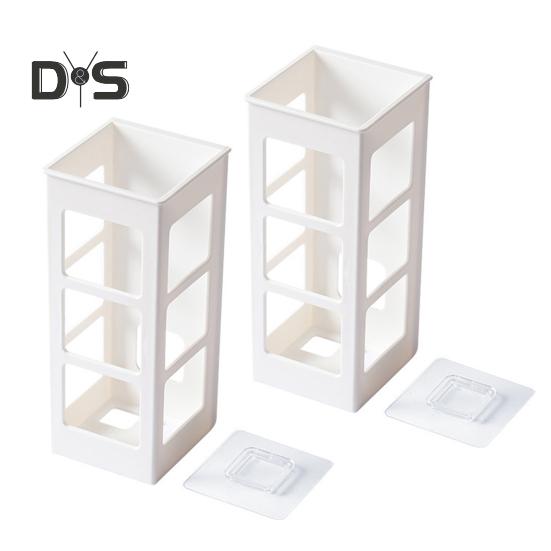 

2 шт. настенная стойка для хранения инструментов для волос органайзер прочный несущий большой емкости самоклеящийся держатель для выпрямителя для утюга белый