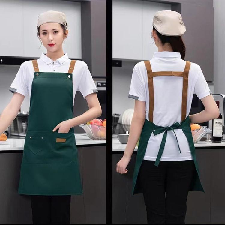 Industrial Restaurant Apron With Water Resistant Coating Enhances Airflows Design Cooking Bib Apron For Hot Environment