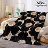 Poppy Floral Flannel Blanket Perfect for Sofa Office Bed Travel Sleep Read Relax Camping four season use