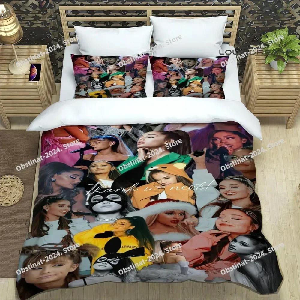 Singer Ariana grande Bedding Set Printed single Comforter Quilt Bed Cover Duvet Cover Pillow Case 3 Pieces Sets Kids Adult Size