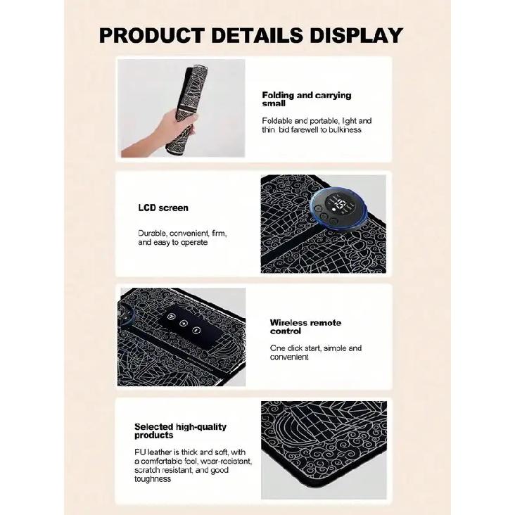 2026 Foot Massager for Relaxation, Automatic Pulse Foot Massage Pad with Heat, Soothing Foot Care Mat for Home Use