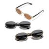 Glasses Metal Hammered Oval Retro Sunglasses Ins Wind Street Sunglasses Men