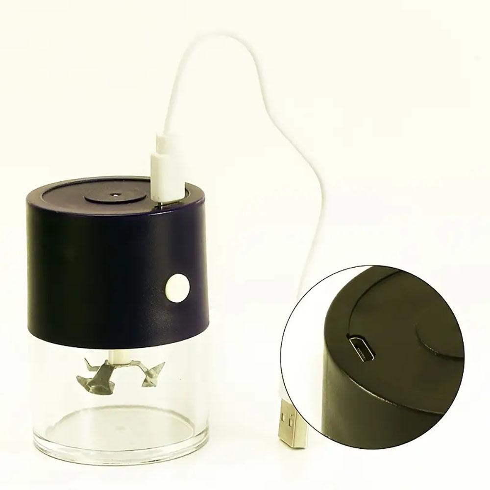 Electric Auto Grinder for Herb & Garlic Grinding Rchargeable Black