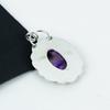 Natural Amethyst Gemstone Silver Pendant In 925 Sterling Silver- Handmade Design, Everyday Wear Jewelry, Unique Pendant Birthday Gifts