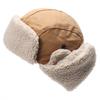 Unisex Windproof Winter Hat With Detachable Goggles Warm Fleece-Lined Canvas Cap Skiing Hiking Outdoor Activities