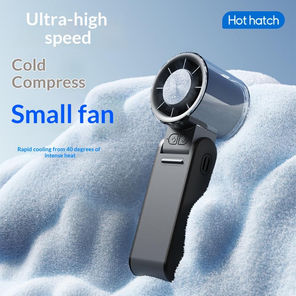 Portable High Speed Turbo Fan Foldable Mini Handheld 3600mAh Rechargeable 100 Wind Speeds Digital Display for Camping Hiking