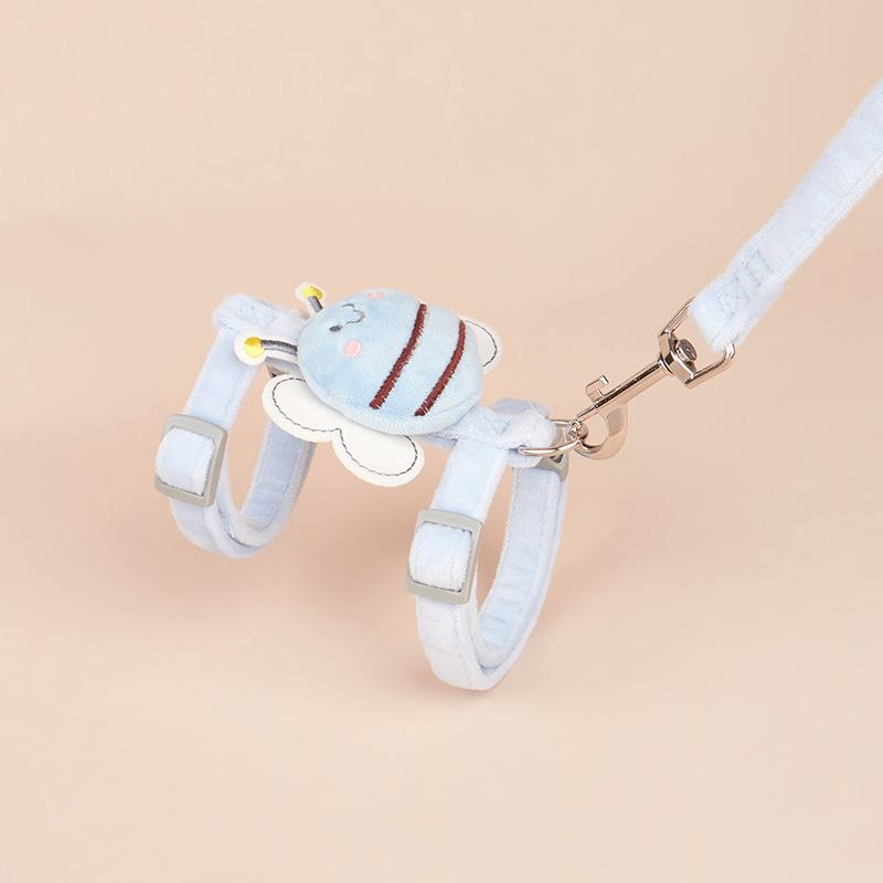 Dog Leash Bee Cat Chest Back Nylon Anti-break Free Walking Cat Rope Pet Supplies