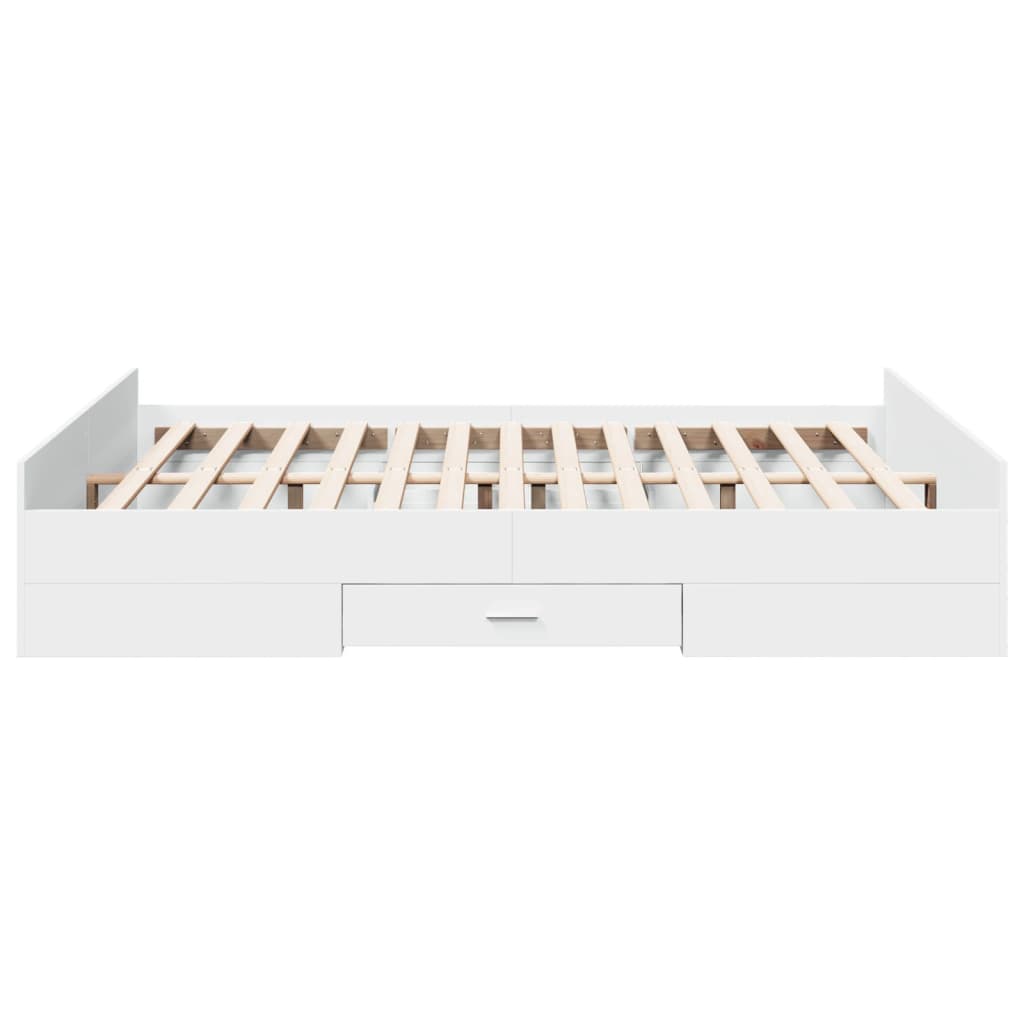 Vidaxl Rama Łóżka Z Szufladami, Biała, 140X200 Cm