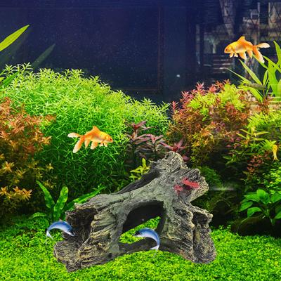Akvarium Escape Hole Multifunktionell Konstgjord Landskapsprydnad Giftfri Akvarium Död Veddekoration för Akvarium Akvarium