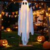 Decorazioni di Halloween per Esterni Altalena Sospesa Decorazione Fantasma, Luci Accese Grandi Oggetti di Scena Spettrali su A per Giardino Esterno Cortile Portico Decorazione Albero Montaggio Facile