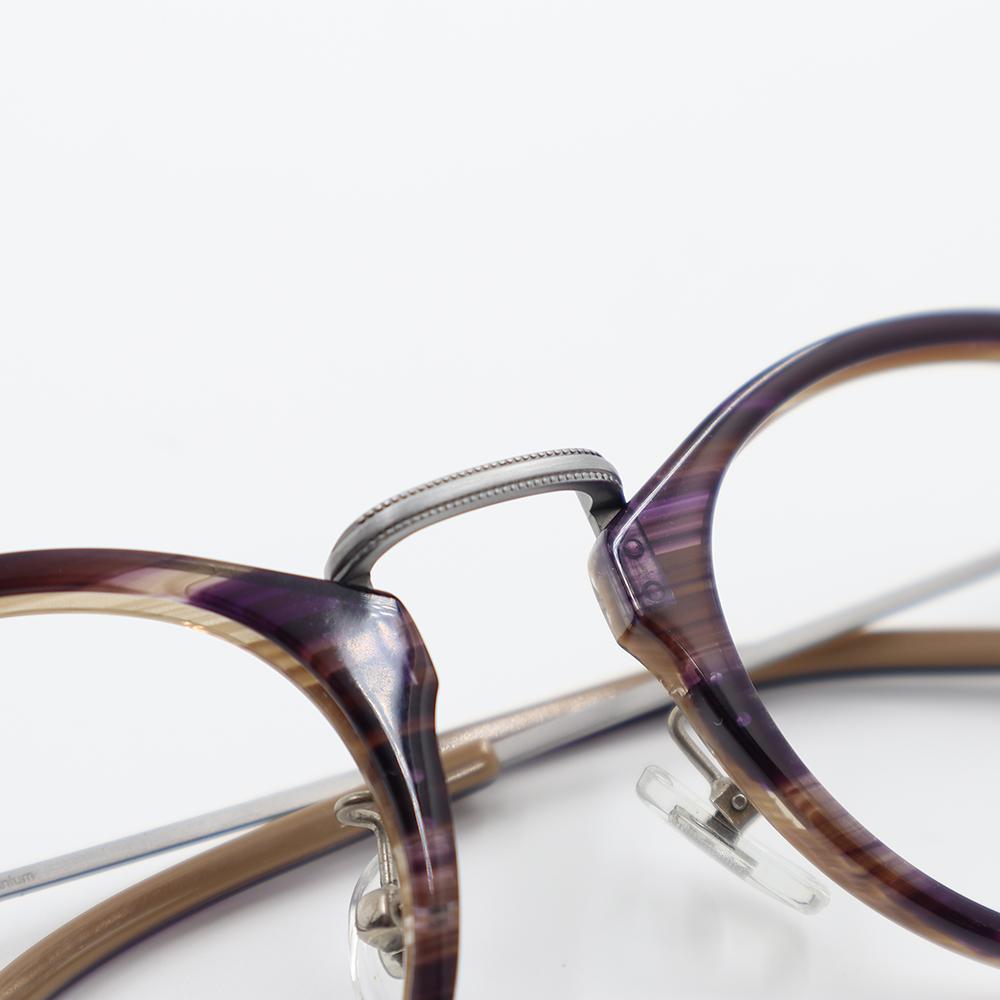 Alloaiweeo [Alo:Ctzen] Venezia Classic Combination Eyeglass Frame Ci9712B 0711G Purple Beige/Silver