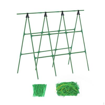 Cucumber Trellis Plant Support Raised Bed Tomatoes Garden with Climbing Net for Pumpkins
