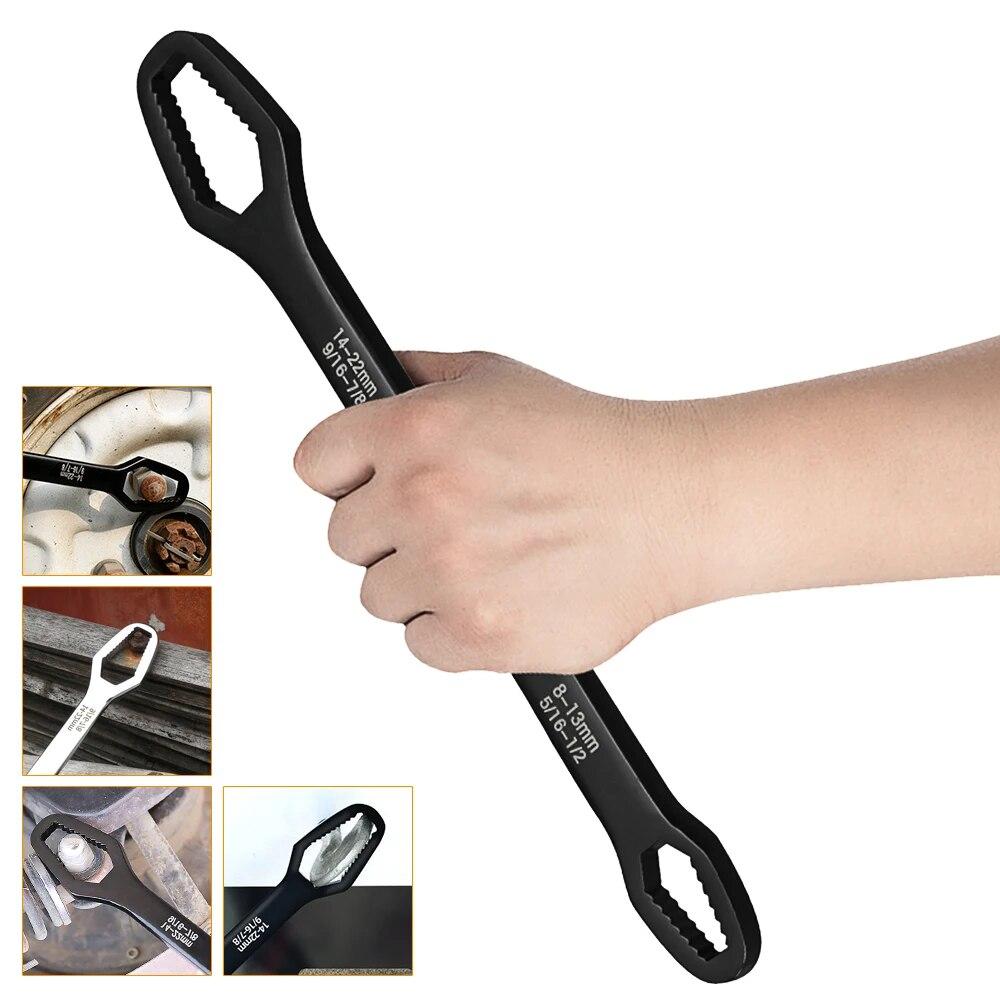 Universal Torx Wrench Adjustable Torque Wrench 8-22mm Ratchet Spanner for Bicycle Motorcycle Car RepairTools Mechanical Tool