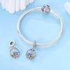Original Copper Easter Flower Basket Egg Pendant Beads Charms Fit Bracelets Diy Jewelry Gift