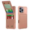 ZM11 For iPhone 16 Pro Max Case Card Slot Kickstand PU+TPU Phone Cover