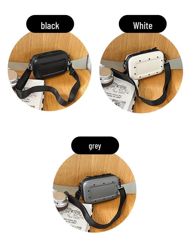 Men's Crossbody Bag: Simple, Versatile, Casual Single-Shoulder Commuter Bag, Soft Shell, Phone Holder, Small Square Design.