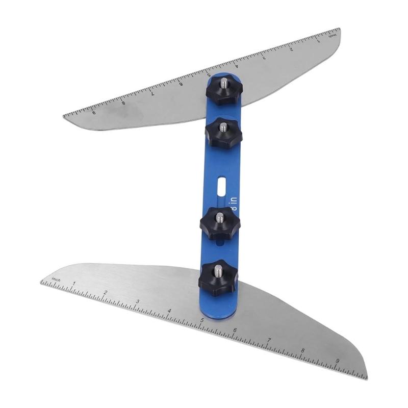 Stair Tread Template Tool 11in-60in Alloy Stair Tread Measuring Tool Stair Tread with Scale for Risers Partition Drywall