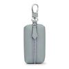 Genuine Leather Key Case With Zipper Pocket Car Keys Stylish Waist Clip Holder In Multiple Colors