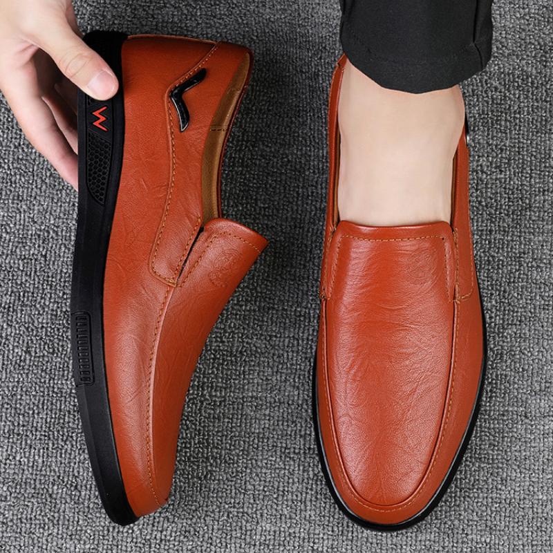 Neue Herren Business Casual Lederschuhe bequeme Leder Slipper Herren Outdoor Atmungsaktiv Mode Herrenschuhe Vielseitig Zapatos