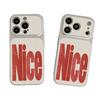 Applicable to iPhone17promax mobile phone case, anti-drop Corning case, Apple 16 men's and women's 15 red letters Nice
