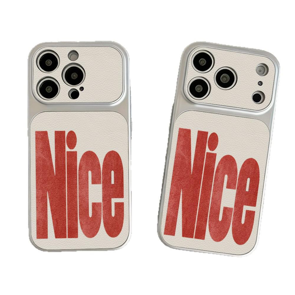 Applicable to iPhone17promax mobile phone case, anti-drop Corning case, Apple 16 men's and women's 15 red letters Nice
