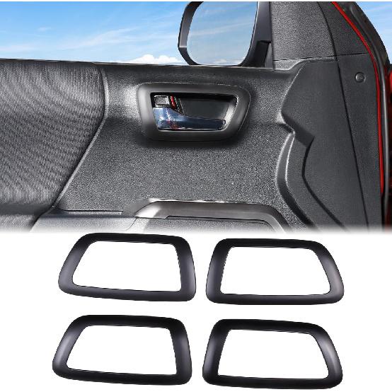 

Aunginsy Car Inner Door Handle Panel Frame Trim Compatible with Toyota Tacoma 2016-2023 Pickup Truck Front Rear Side Door Handle Panel Look матовый черный