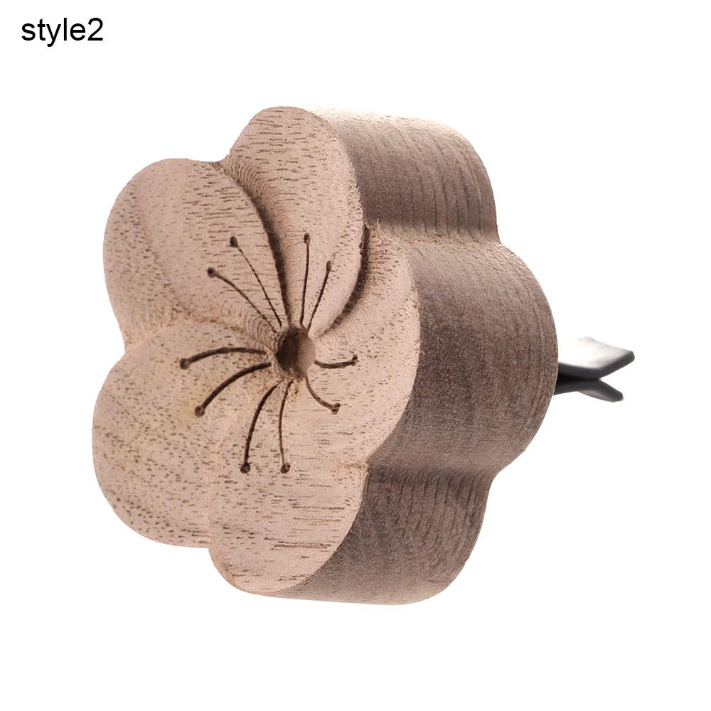 1Pc Diffused Wood Aroma Essential Oil Diffuser Essential Oil For Sleep Flower Shape Wooden Essential Oil Aromatherapy Car Supply