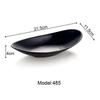 Black Frost Imitation Porcelain Dinnerware Ingot Shaped Plate Fashion Restaurant Melamine Sashimi Dish A5 Melamine Tableware