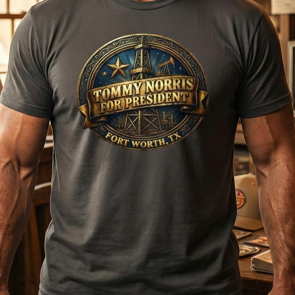 

Томми Норрис В Президенты Шоу Лэндмен Кафе Патч Футболка M-Tex Масляная Рубашка Унисекс Футболка XL