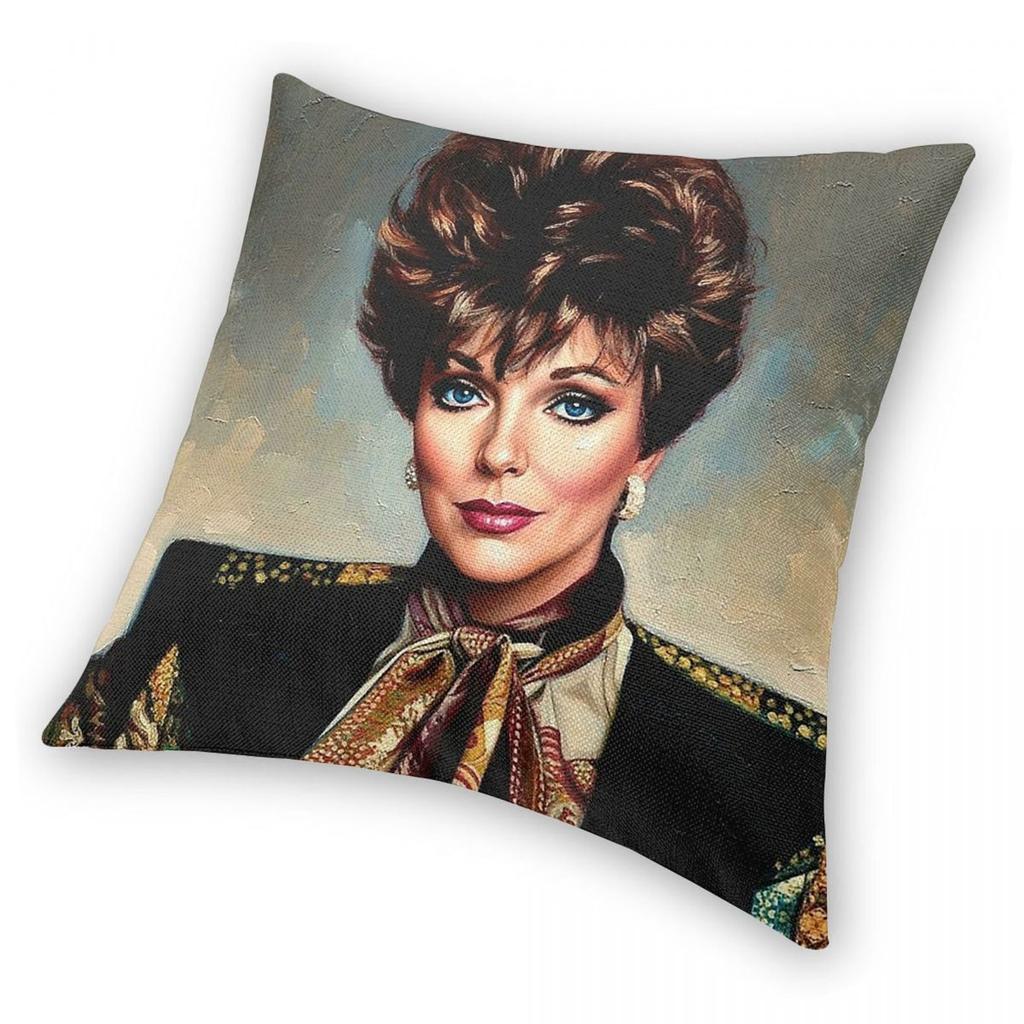 80S Soap Opera Icon Portrait Square Pillowcase Polyester Linen Velvet Pattern Zip Decor Room Cushion Cover 18"
