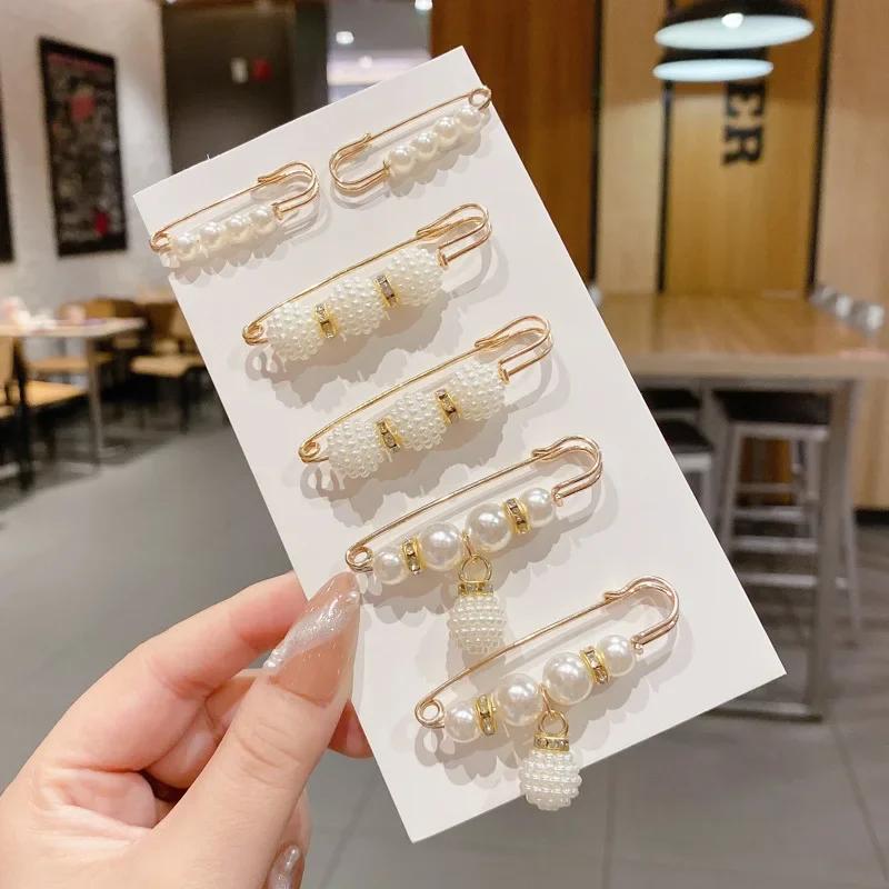 Detachable Metal Brooches for Women Pins Fastener Pants Pin Button Sewing-Free Buckles for Jeans Perfect Fit Reduce Waist