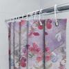 Luxury Print Shower Curtain Waterproof Bath Decorative Liner Purple Flowers Pink Red White Floral Pattern Bathroom Decoration