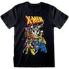 X-Men Unisex Adult Comic T-Shirt (L) (Black_Yellow_Blue)