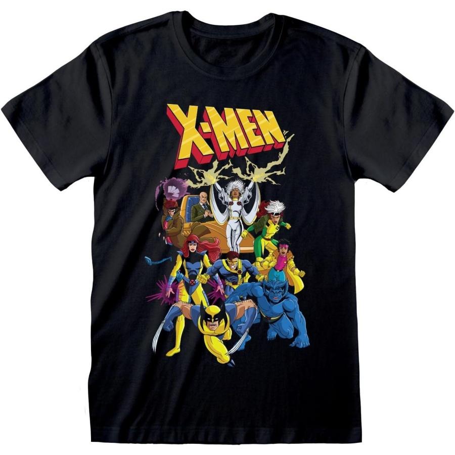 Унисекс футболка для взрослых X-Men с комиксами (L) (Черный_Желтый_Синий) S разноцветный