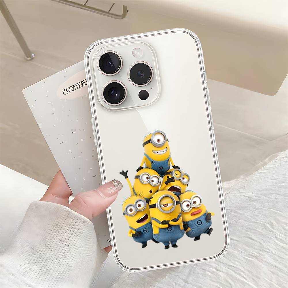 

MOVIE M-Minions Phone Case Luxury Soft Transparent Case For IPhone 17 16 15 14 13 12 11 Pro Max Mini Bumper Cover Case iphone16