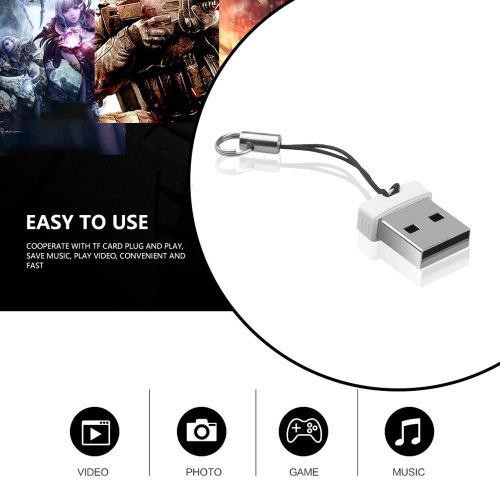 Portable Mini Card Reader Super Speed USB 2.0 Micro SD/SDXC TF Card Reader Adapter