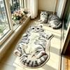 Non-Slip Home Decor Carpet Anti-fouling Cartoon Carpet Cute Cat-Shaped Area Rug  Bedrooms