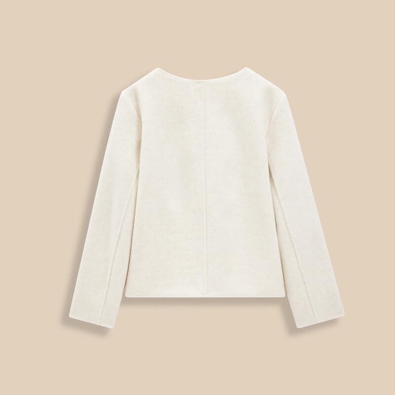 IEF Curvy Fit French Style Wool Blend Short Coat