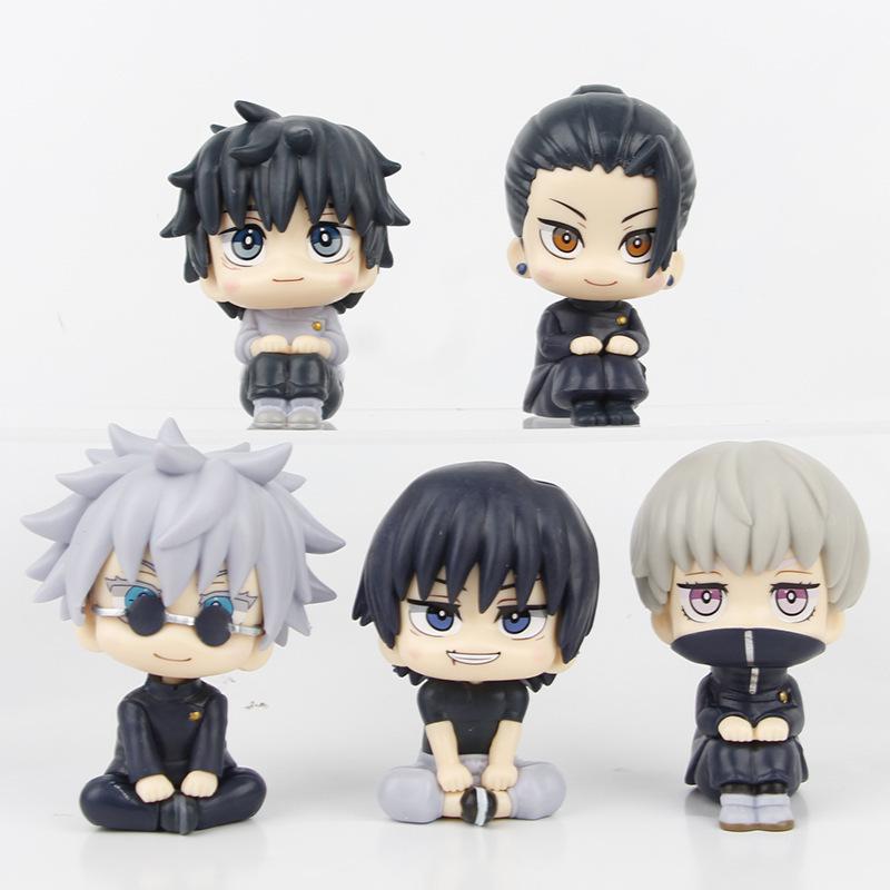 5th Version Big Head Jujutsu Kaisen Figure Set Suguru Geto Satoru Gojo Anime Toys Capsule Doll Model Figurine Collection