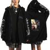 Solo Leveling Harajuku Anime Zipper Hoodies Mens Casual Zipper Coats Cartoon Printed Sweatshirts Hip Hop Hoody Streetwear Hooded Cardigan Tops